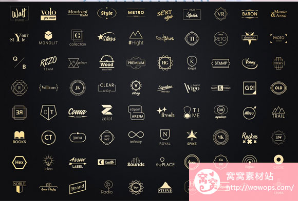 100个极简标识logo标志设计模板6