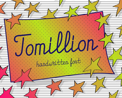 Tomillion英文字体+矢量装饰素材