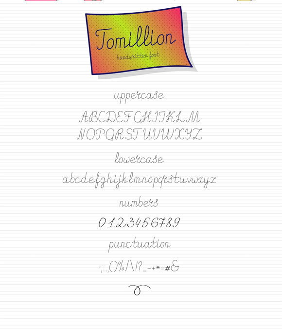 Tomillion英文字体+矢量装饰素材2