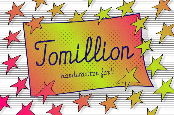 Tomillion英文字体+矢量装饰素材1