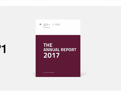 简约业务图表年度报告画册设计模板下载