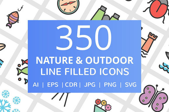 350款大自然和户外填充图标icon下载1