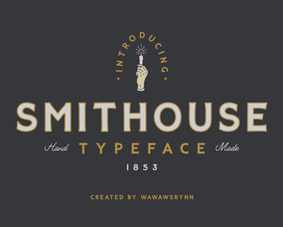 SMITHOUSE英文字体+矢量手势图案下载