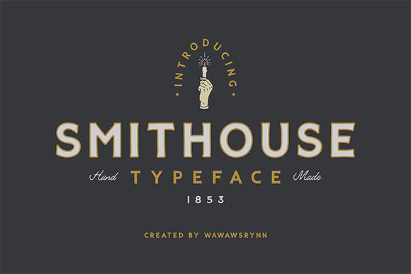 SMITHOUSE英文字体+矢量手势图案下载1
