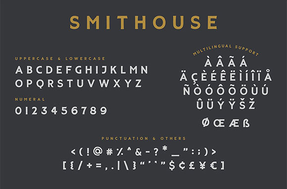 SMITHOUSE英文字体+矢量手势图案下载2