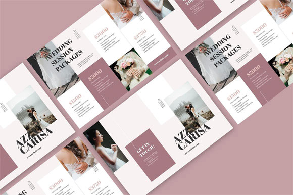 婚纱专辑婚礼小册子宣传册设计模板1