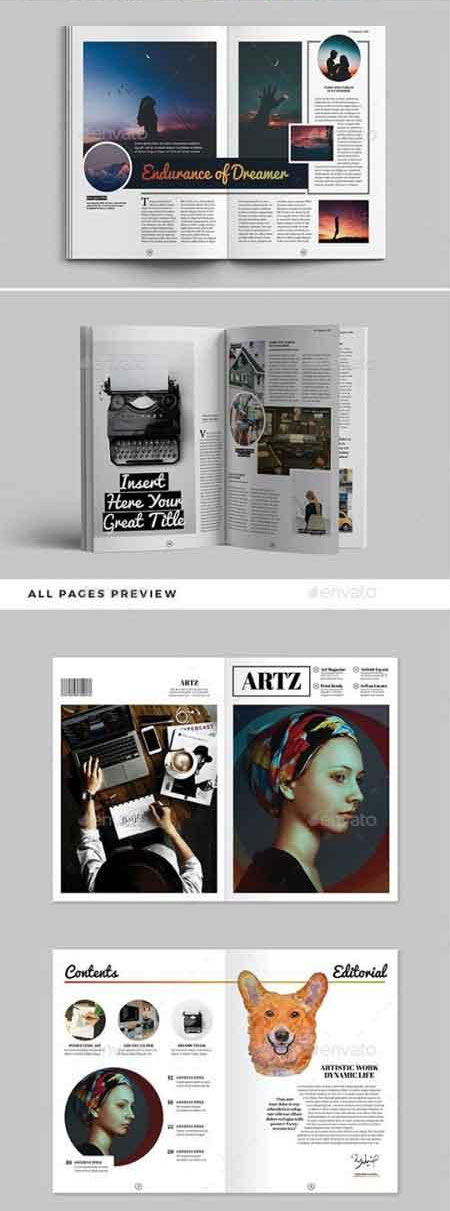 创意艺术时尚杂志生活摄影画册设计3