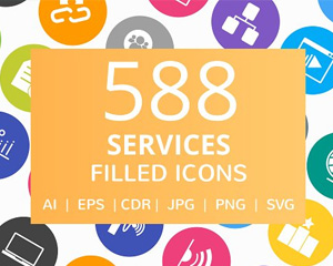 588个服务IT电子商务ICON图标图形素材下载