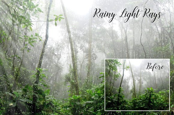 下雨雨滴摄影后期合成PNG图片素材4