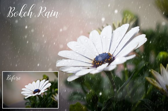 下雨雨滴摄影后期合成PNG图片素材5