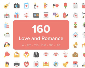 160款婚庆婚礼爱情浪漫ICON图标下载