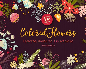 清新花卉花纹海报包装设计图案素材