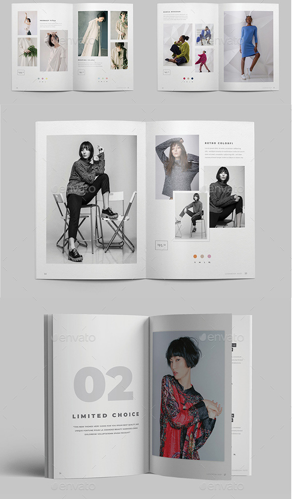 时尚简约服装模特杂志宣传画册6