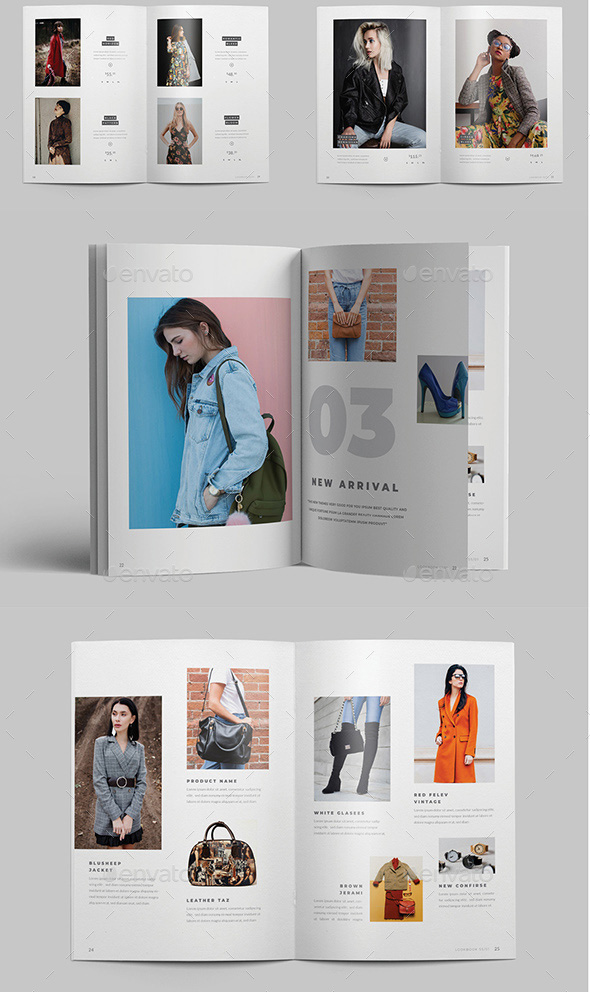 时尚简约服装模特杂志宣传画册7