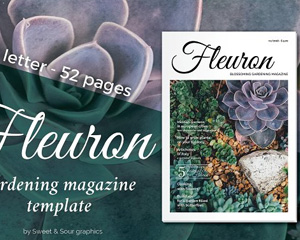 Fleuron gardening magazine template 2873733
