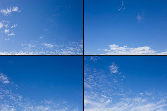 蓝色天空白云摄影后期溶图素材2