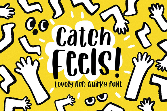 Catch Feels卡通英文字体下载1