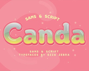 Canda可爱卡通手绘甜美儿童节相册宣传单pop英文字体 PS设计素材
